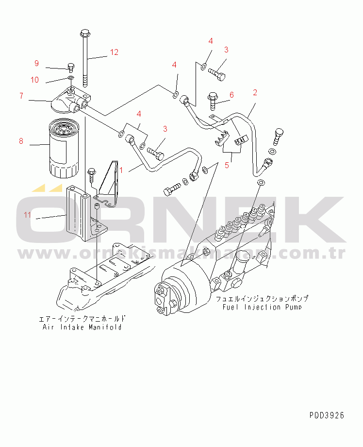 Komatsu SAA6D95LE-1C S/N 150915-UP FUEL FILTER(#165687-)