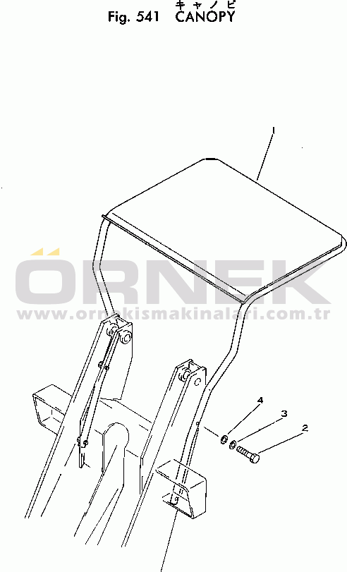 Komatsu SK04-1 S/N 1001-UP CANOPY