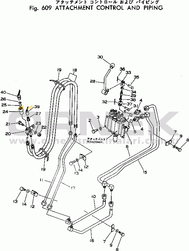 Komatsu SK04-1 S/N 1001-UP ATTACHMENT CONTROL AND PIPING