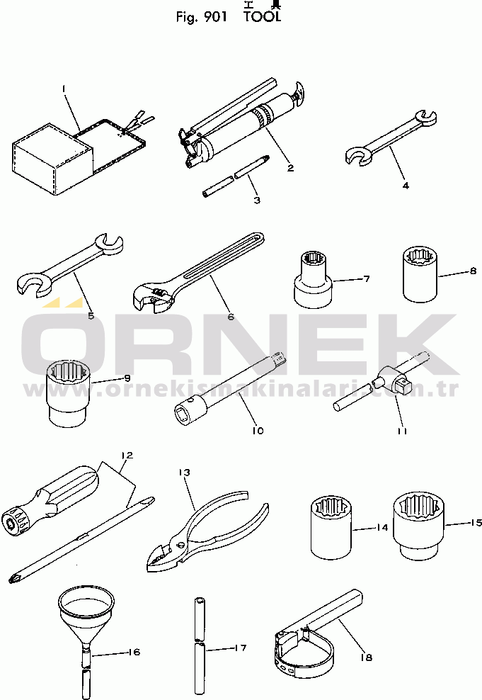 Komatsu SK04-1 S/N 1001-UP TOOL