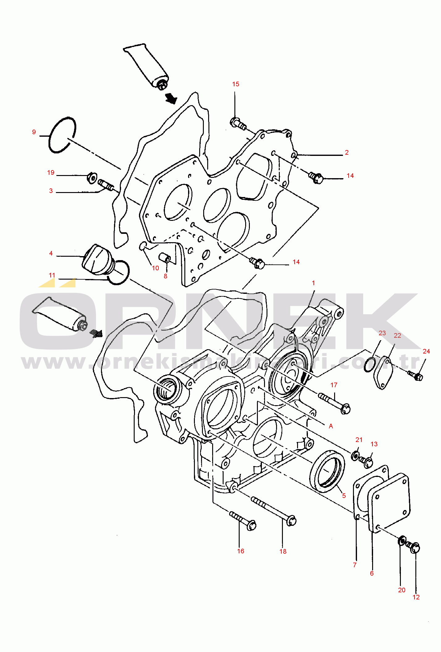 Komatsu SK05-1 S/N 5418-UP GEAR HOUSING