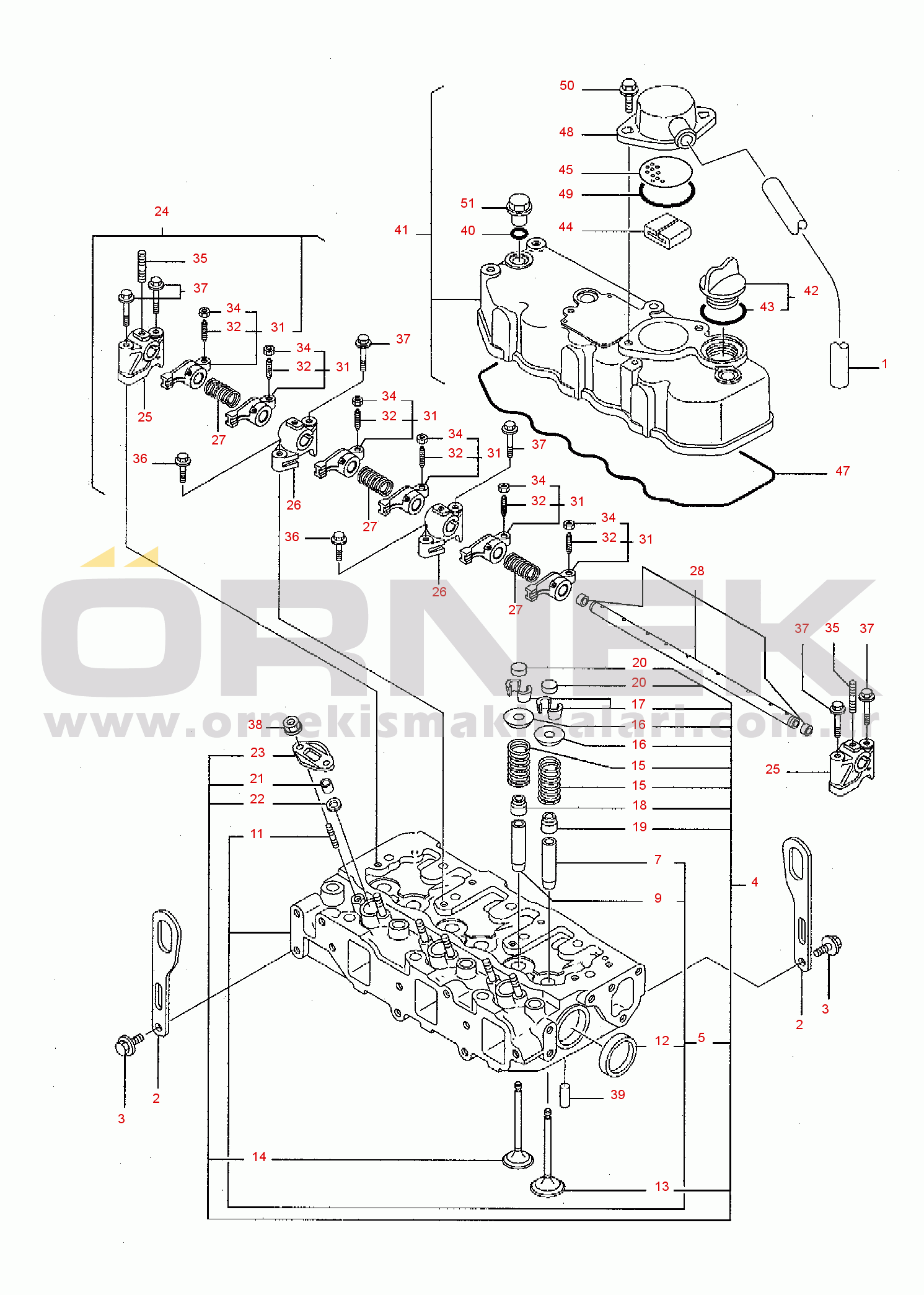 Komatsu SK05J-2 S/N SK05JF20001-UP CYLINDER HEAD