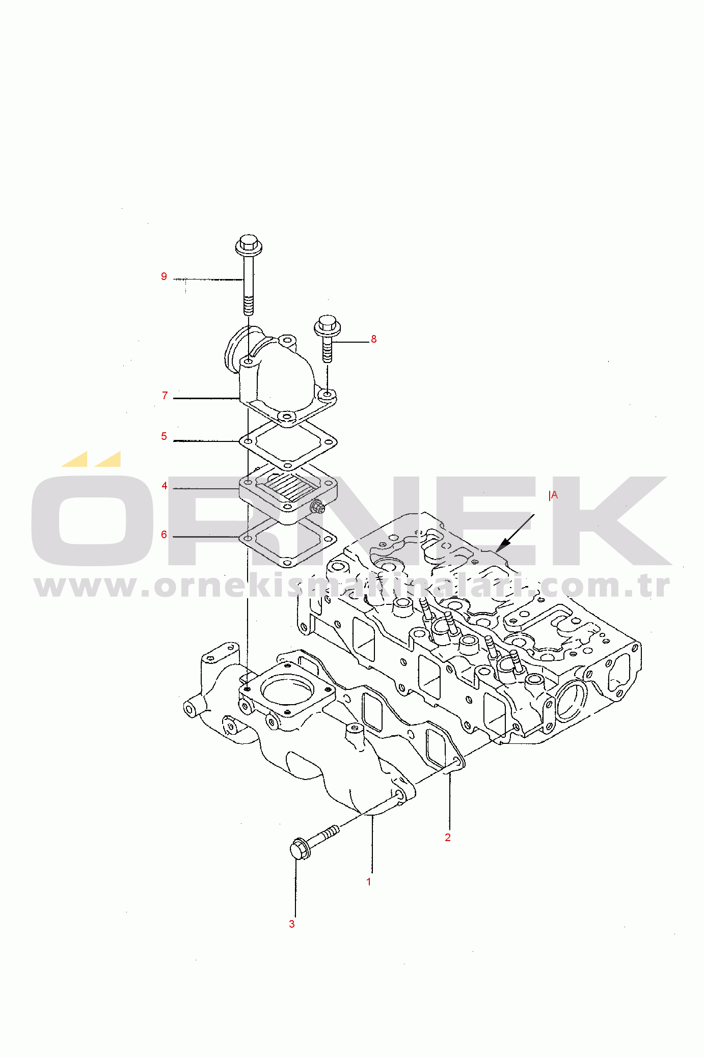 Komatsu SK05J-2 S/N SK05JF20001-UP AIR INTAKE MANIFOLD