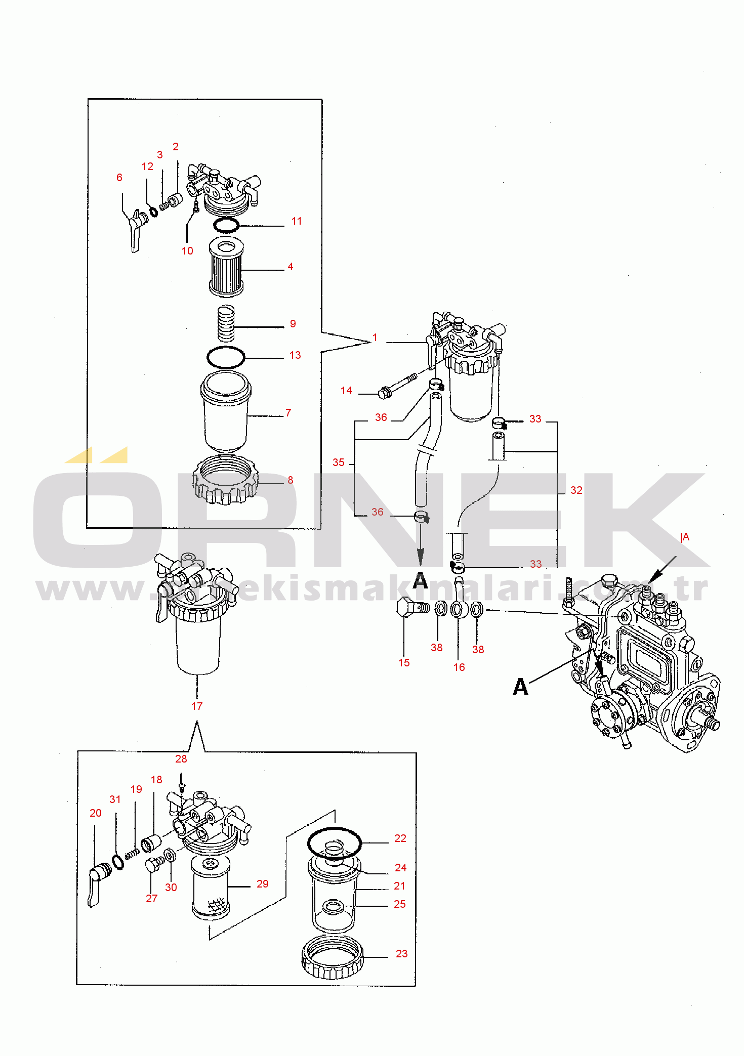 Komatsu SK05J-2 S/N SK05JF20001-UP FUEL PIPING