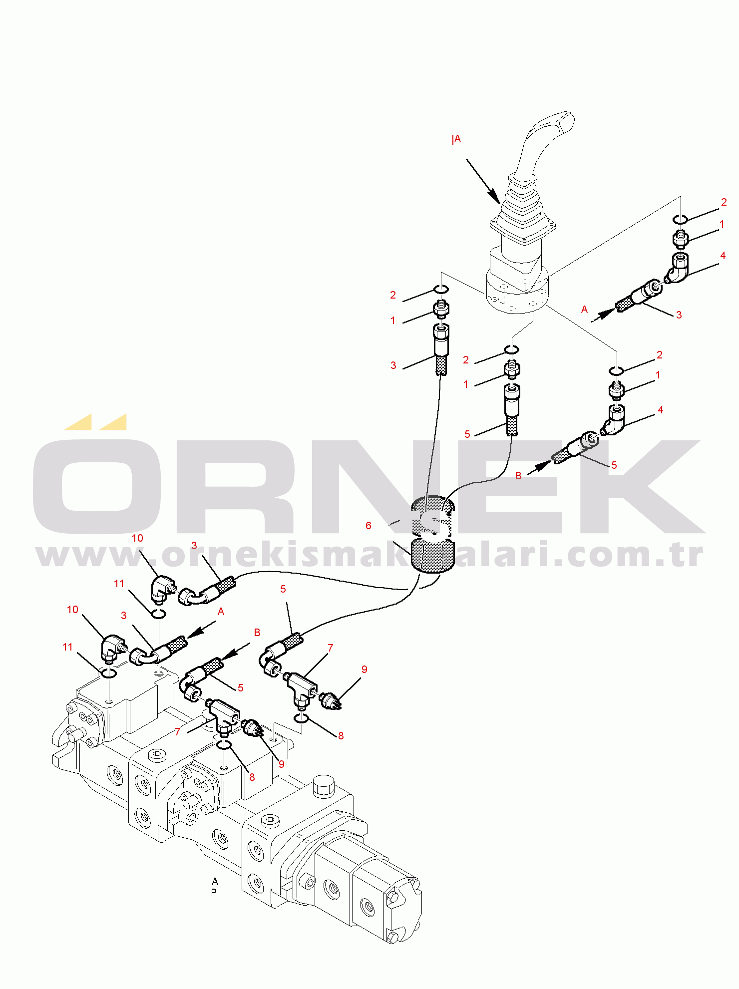 Komatsu SK05J-2 S/N SK05JF20001-UP L.H. SERVOCONTROL