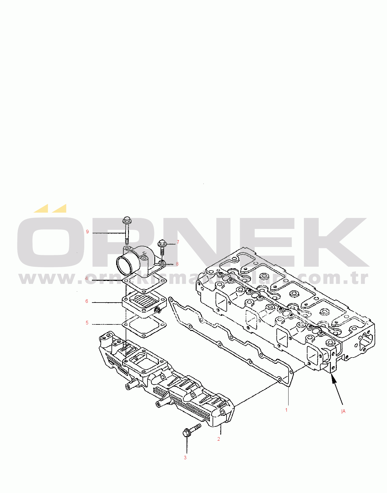 Komatsu SK09J-2 S/N SK09JF20001-UP AIR INTAKE MANIFOLD