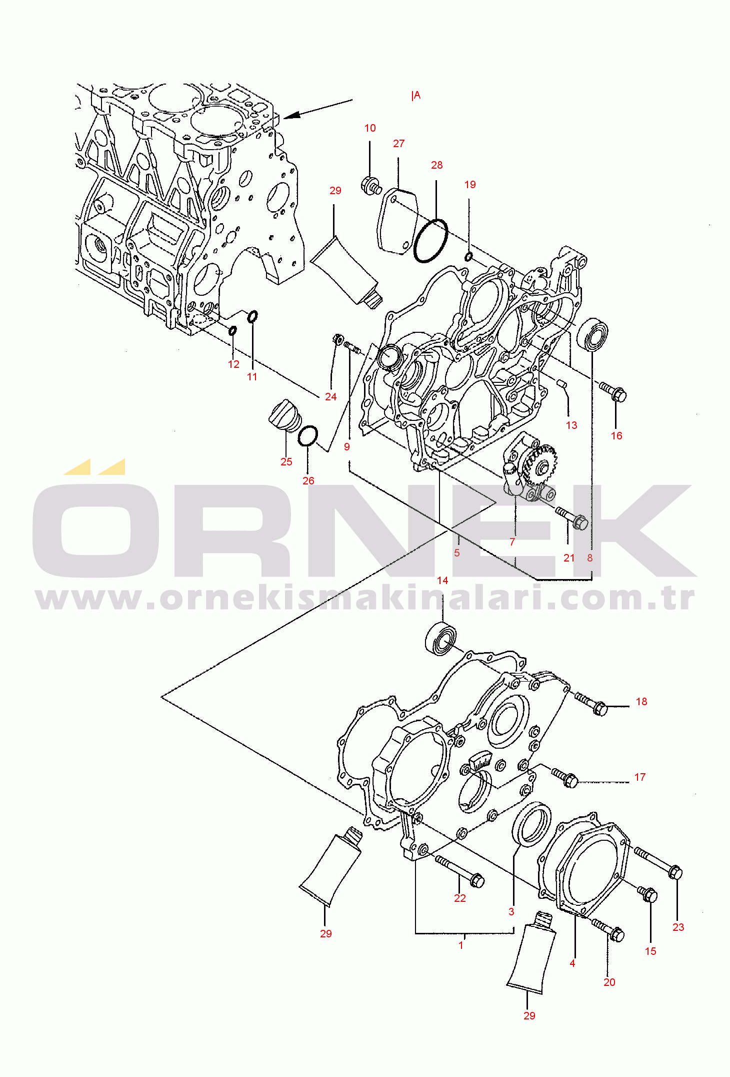Komatsu SK09J-2 S/N SK09JF20001-UP GEAR HOUSING