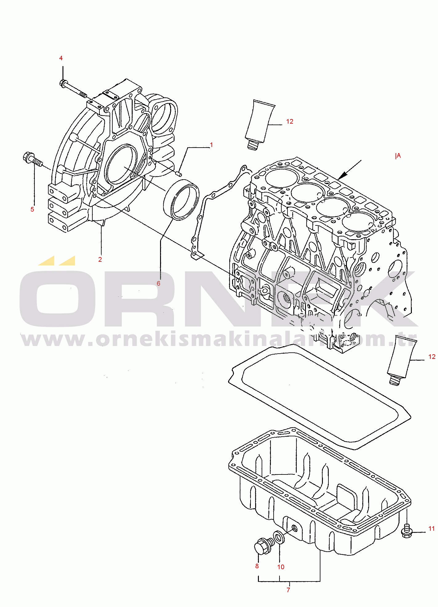 Komatsu SK09J-2 S/N SK09JF20001-UP FLYWHEEL - LUBRICATING OIL SUMP