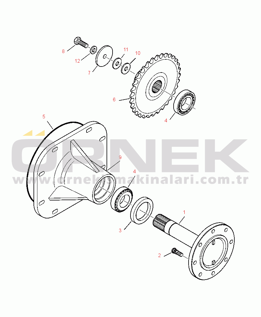 Komatsu SK1020-5N S/N A70001-A70746 F1100-01A0 FRONT DRIVE