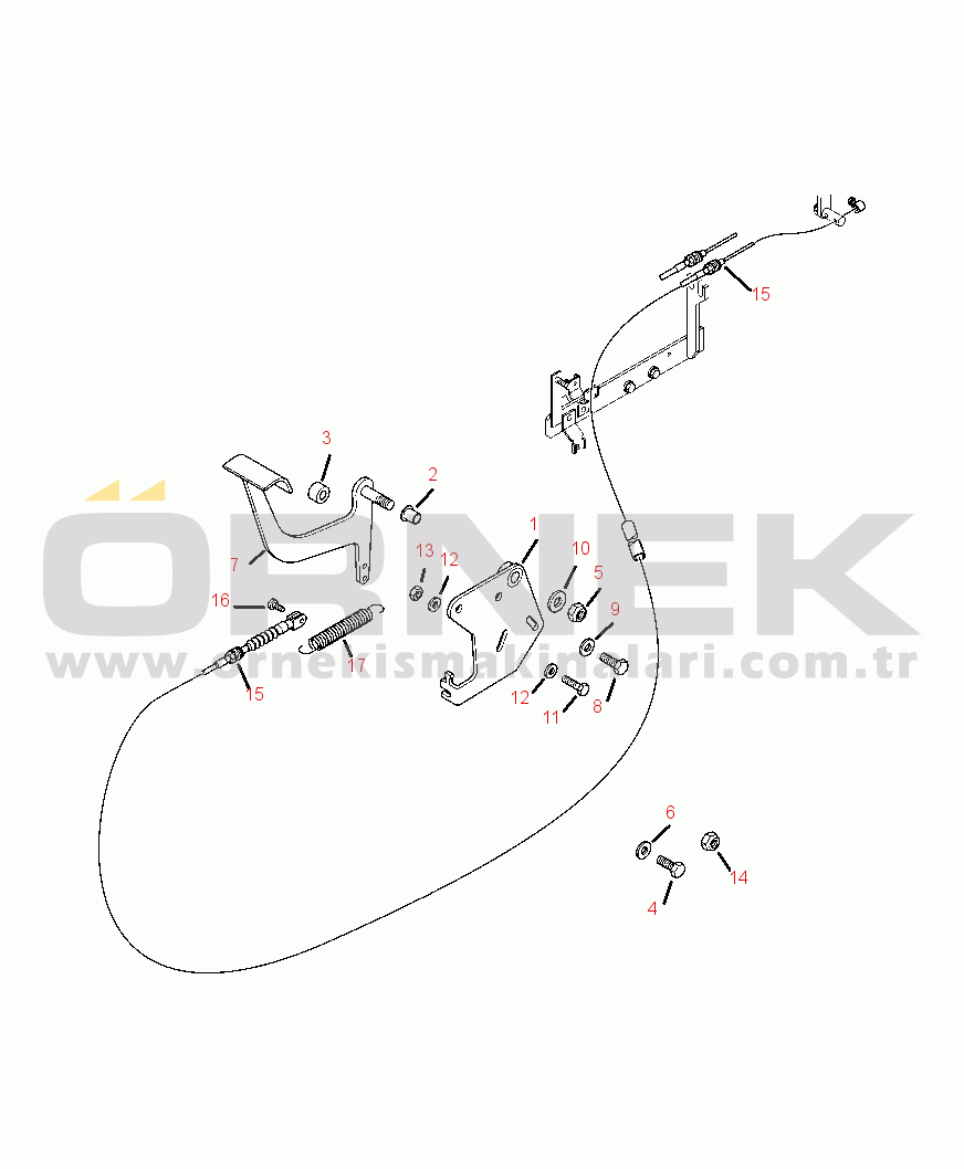 Komatsu SK1020-5N S/N A70001-A70746 K3001-01A0 FUEL PEDAL