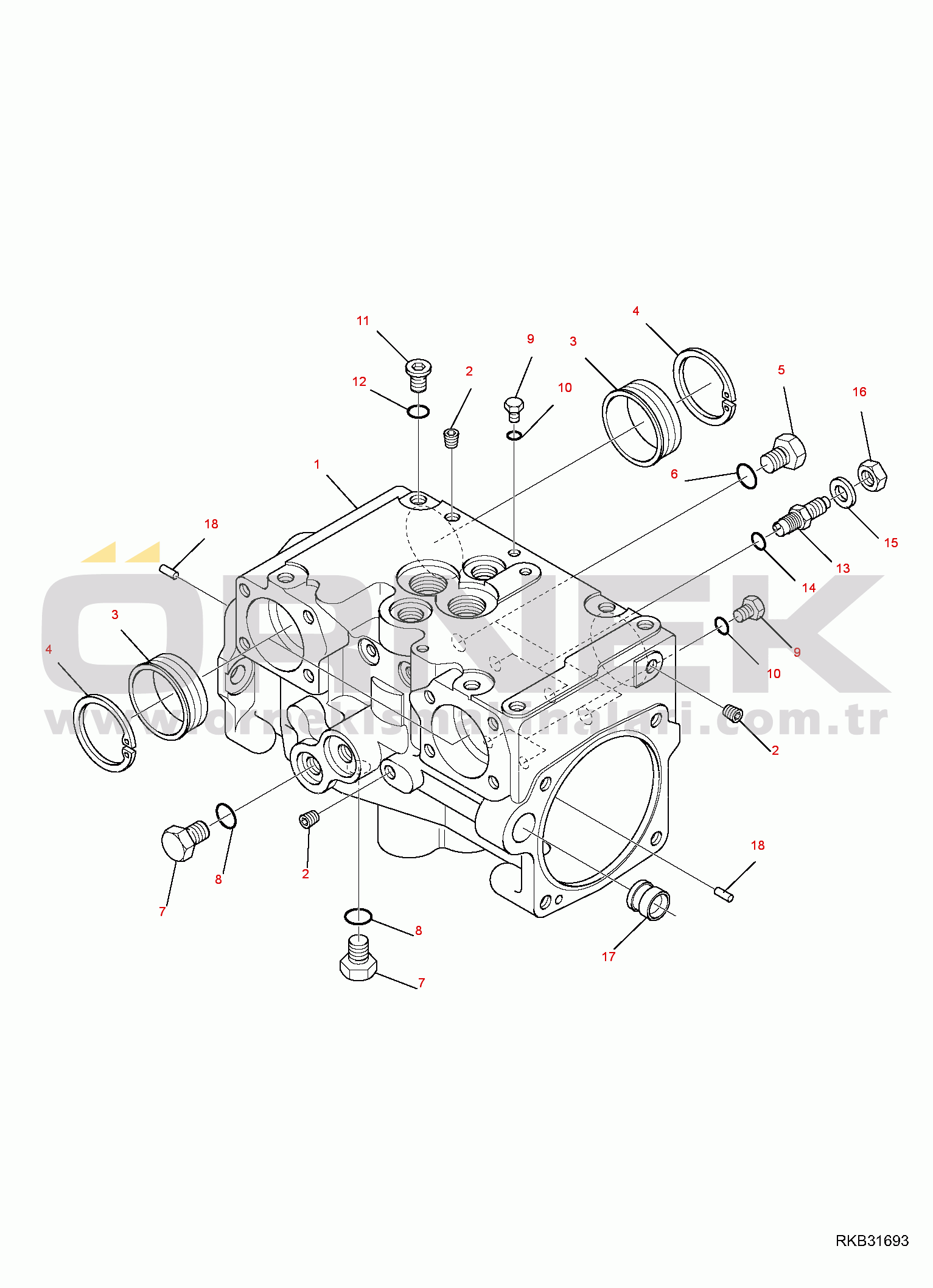 Komatsu SK1020-5 turbo S/N 37CTF00003-UP HYDRAULIC PUMP (HIGH-FLOW) (1/13)
