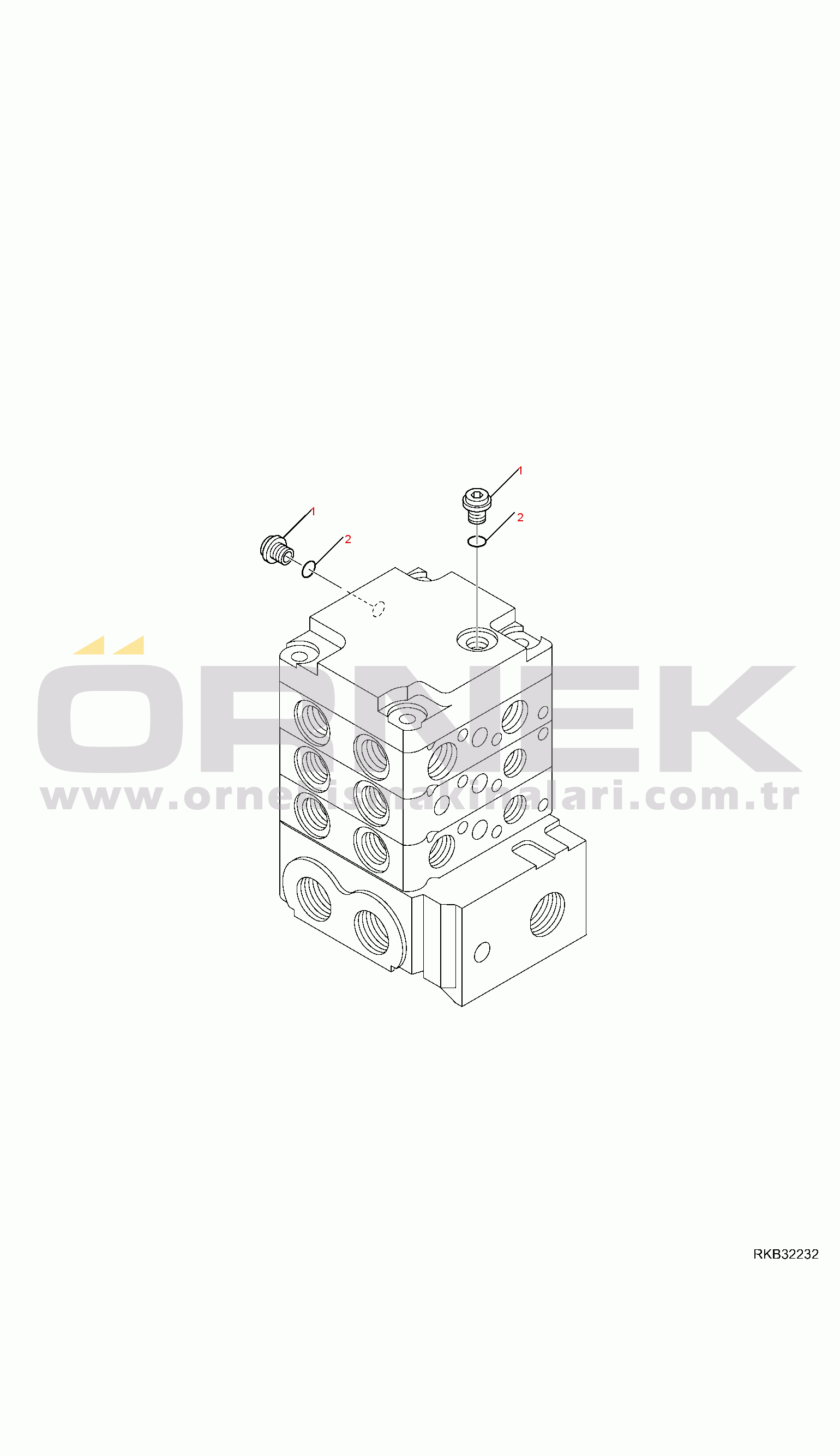 Komatsu SK1020-5 turbo S/N 37CTF00003-UP CONTROL VALVE (9/11)