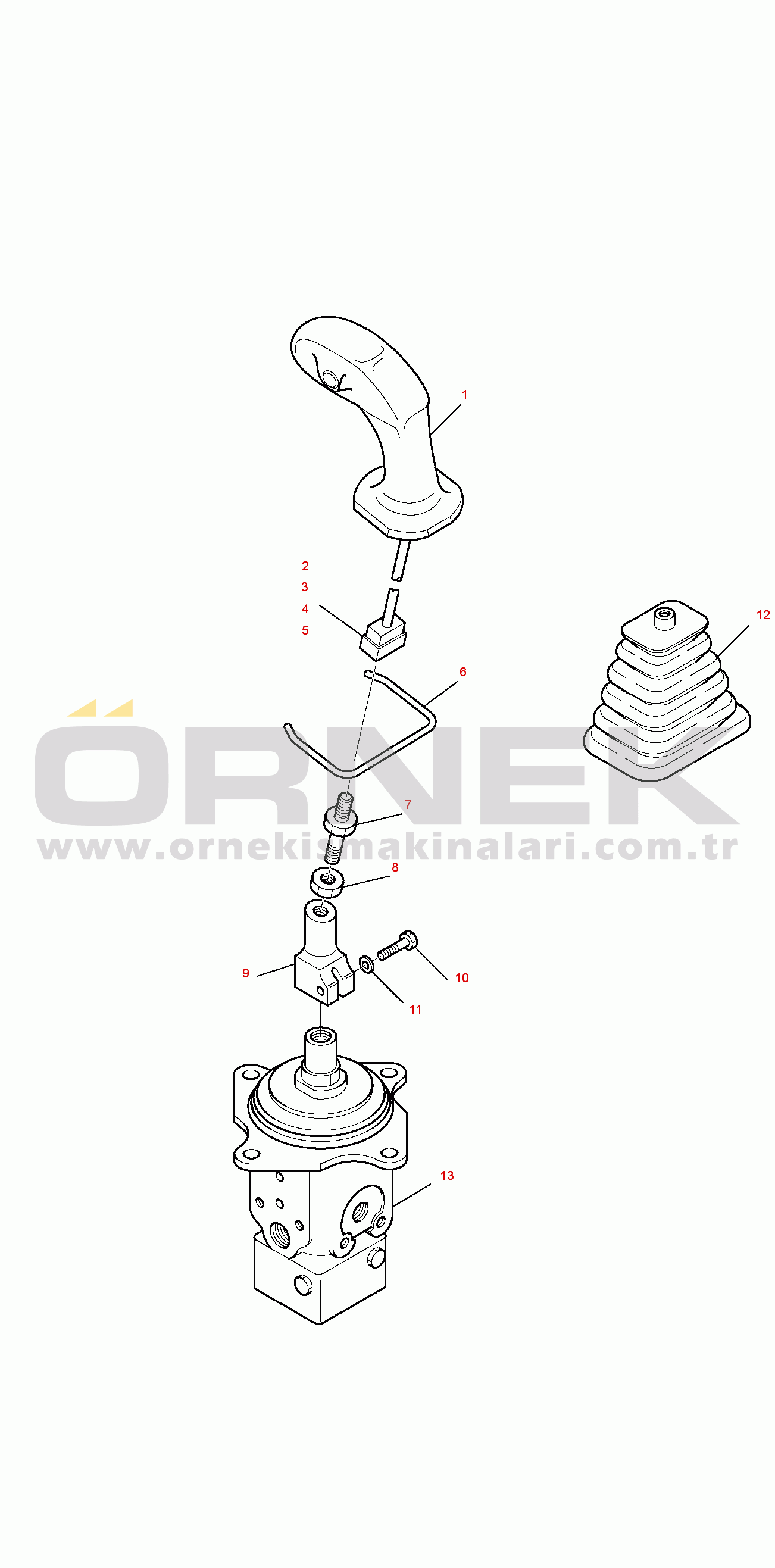 Komatsu SK1020-5 turbo USA S/N 37CTF00003-UP PCC VALVE, L.H. (4 SWITCH) (STANDARD)
