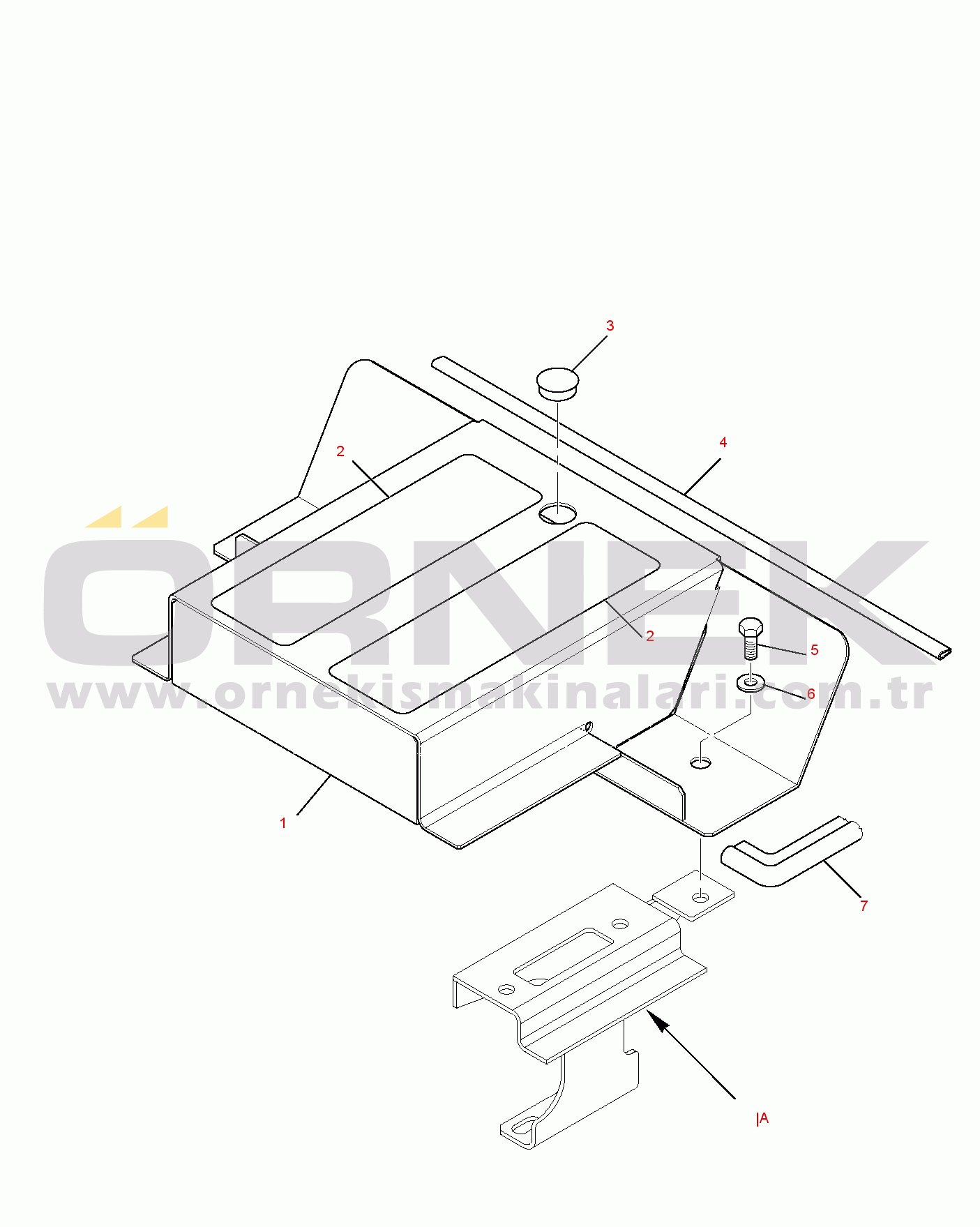 Komatsu HAND & FOOT CONTROLS SK1020-5 turbo S/N 37CTF00003-UP CENTRAL FLOOR BOARD