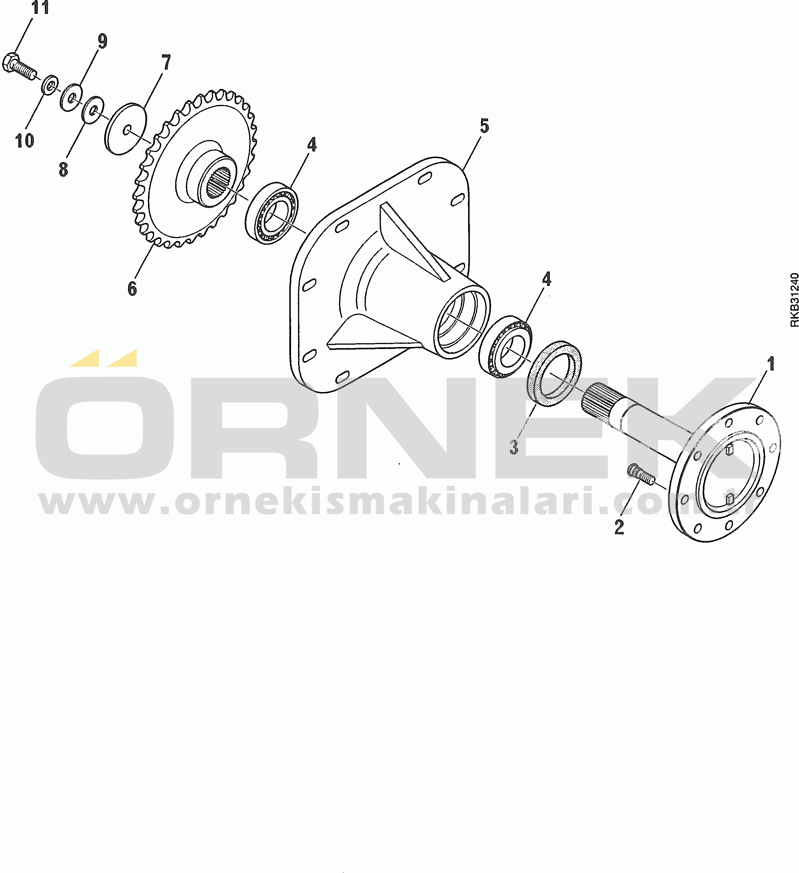 Komatsu SK714-5 S/N AF00004-UP REAR DRIVE SHAFT