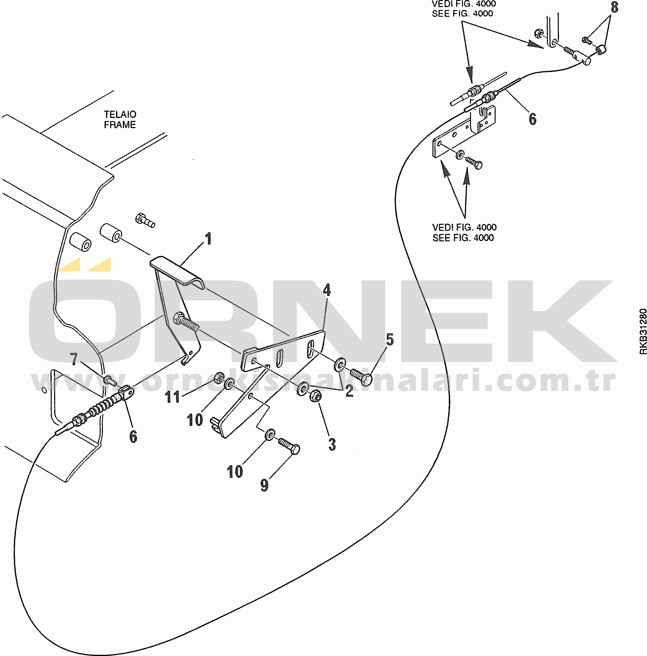 Komatsu SK714-5 S/N AF00004-UP FUEL CONTROL PEDAL (OPTIONAL)