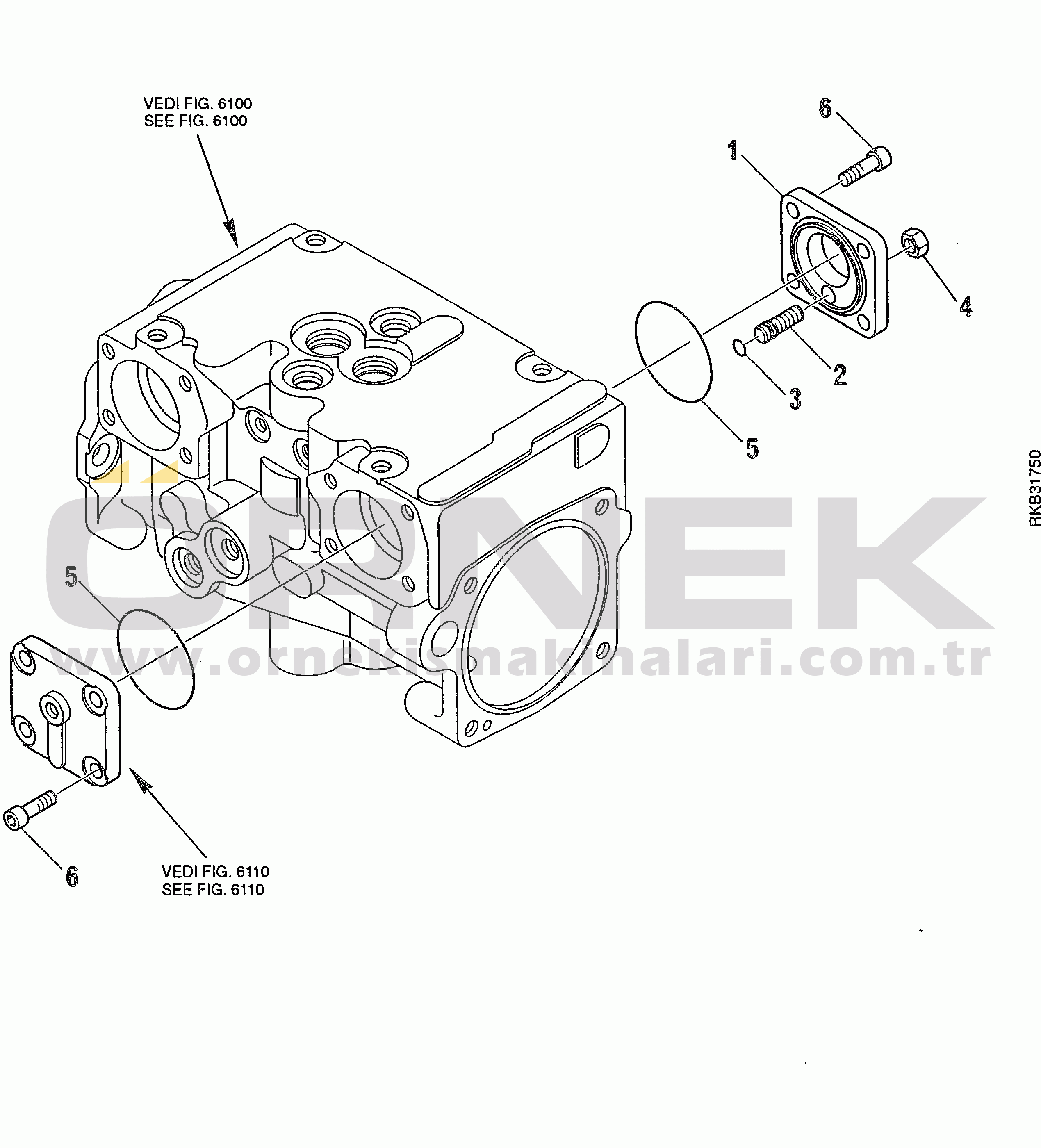Komatsu SK714-5 S/N AF00004-UP HYDRAULIC PUMP (STANDARD) (7/11)