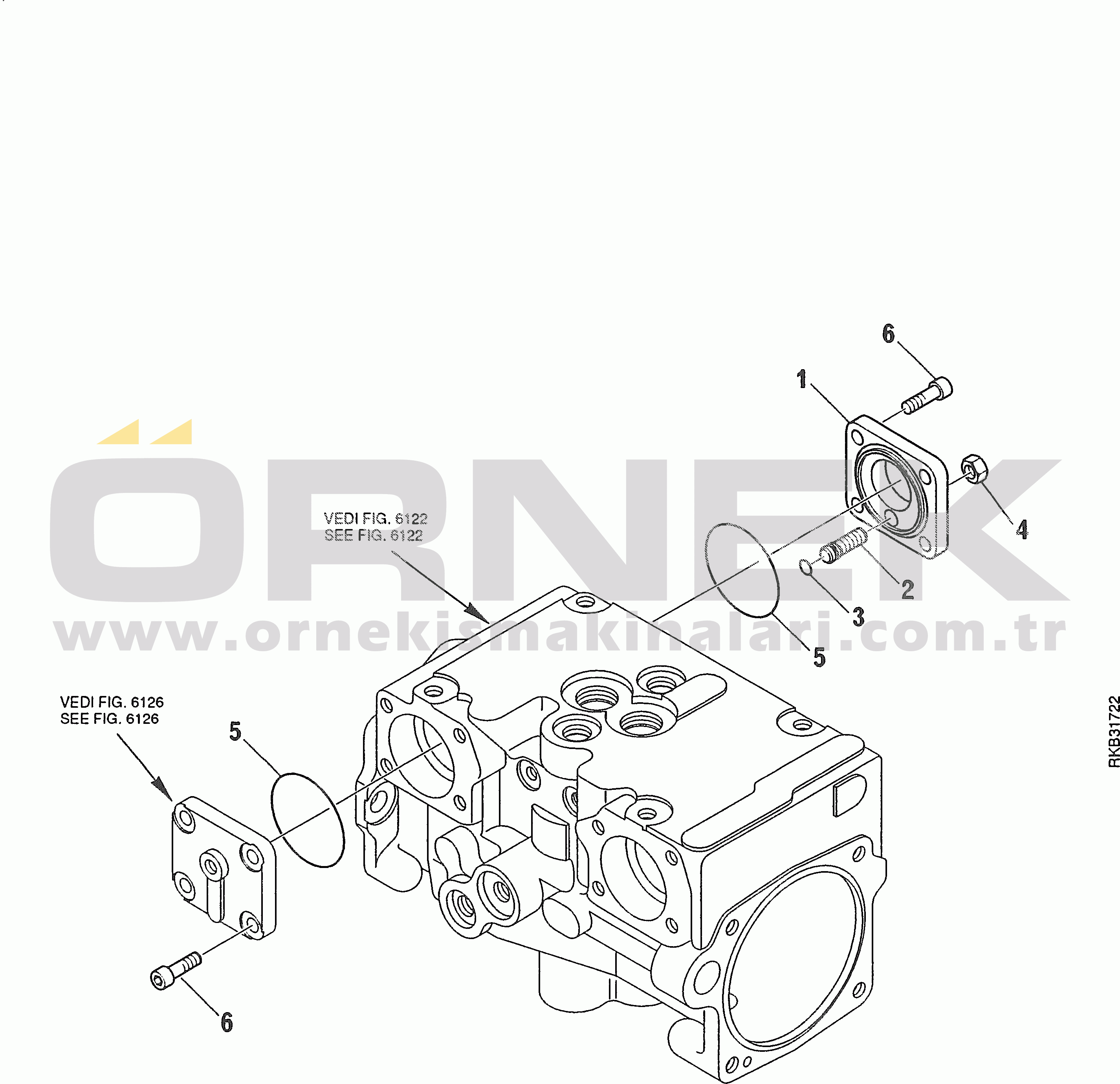 Komatsu SK714-5 S/N AF00004-UP HYDRAULIC PUMP (HIGH-FLOW) (4/11)