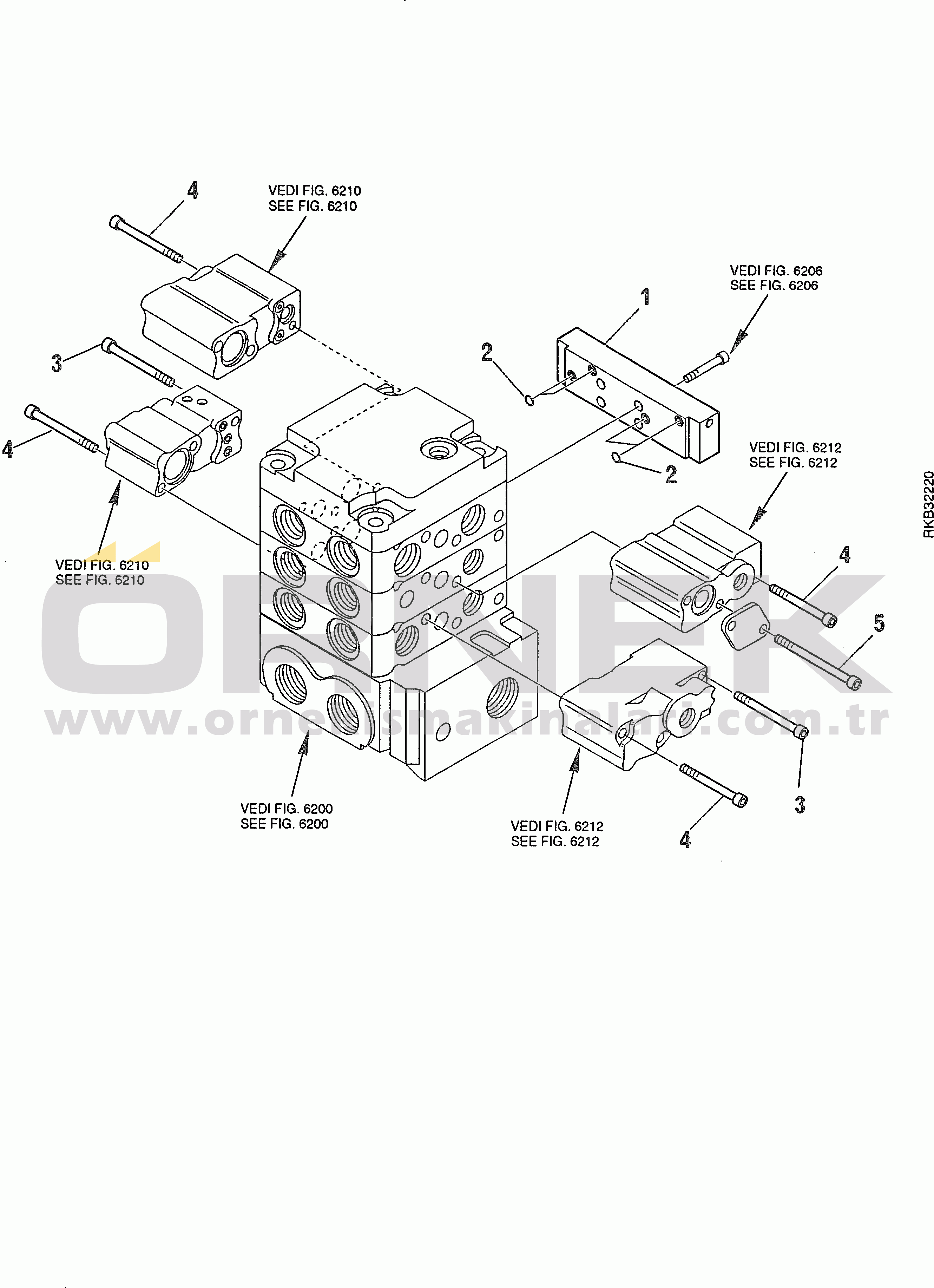 Komatsu SK714-5 S/N AF00004-UP CONTROL VALVE (STANDARD) (8/11)
