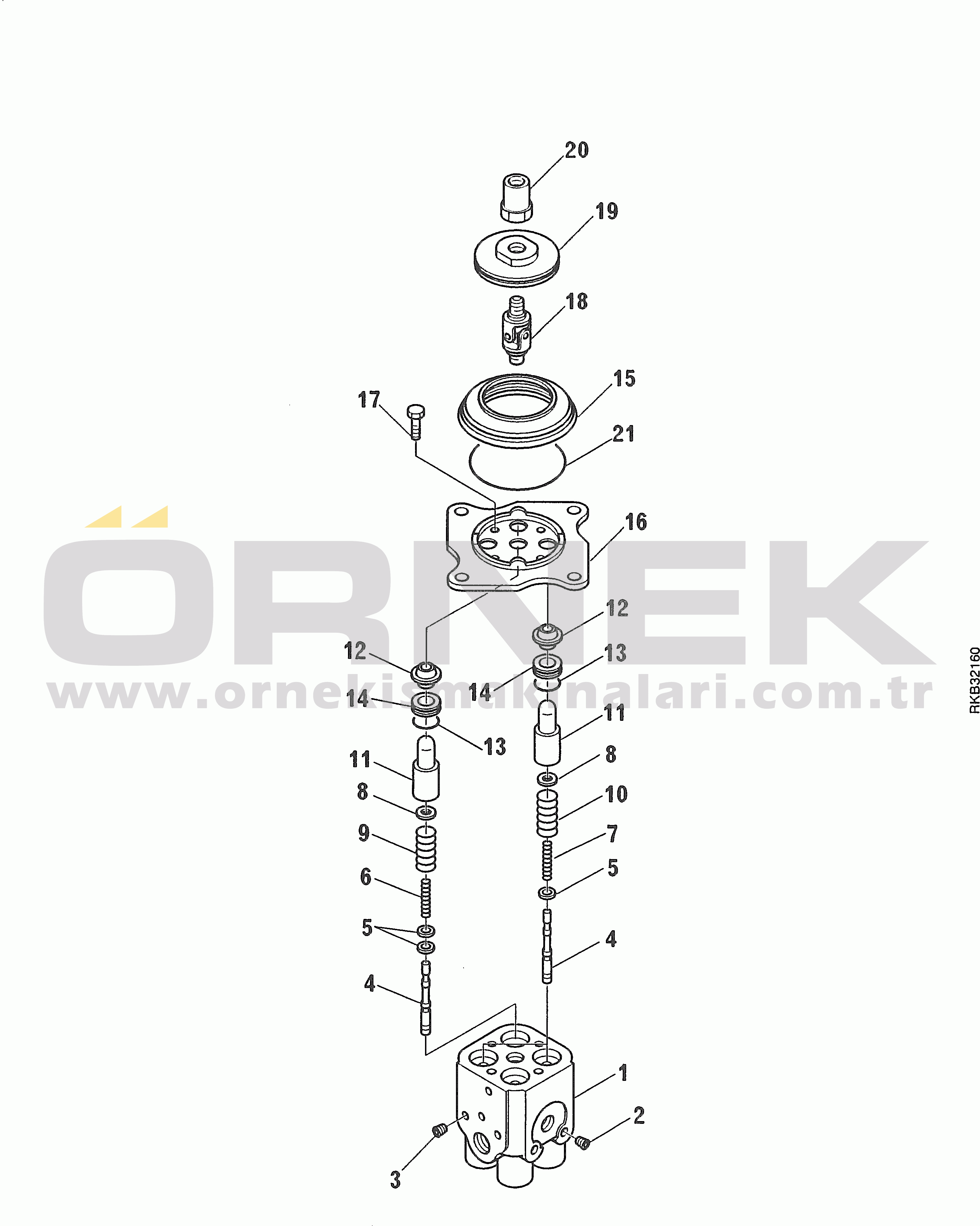 Komatsu SK714-5 S/N AF00004-UP PPC VALVE ¤TRANSLATION (PATTERN CHANGE)