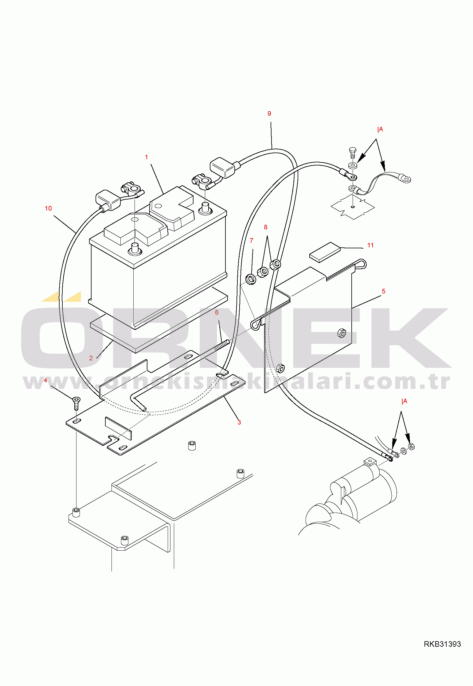 Komatsu SK714-5 S/N 37AF01876-UP BATTERY