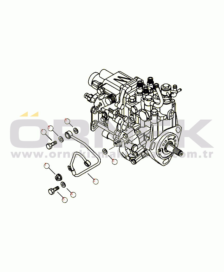 Komatsu SK815-5NA S/N A10001-UP A0026-0100 FUEL PUMP LUBE LINE
