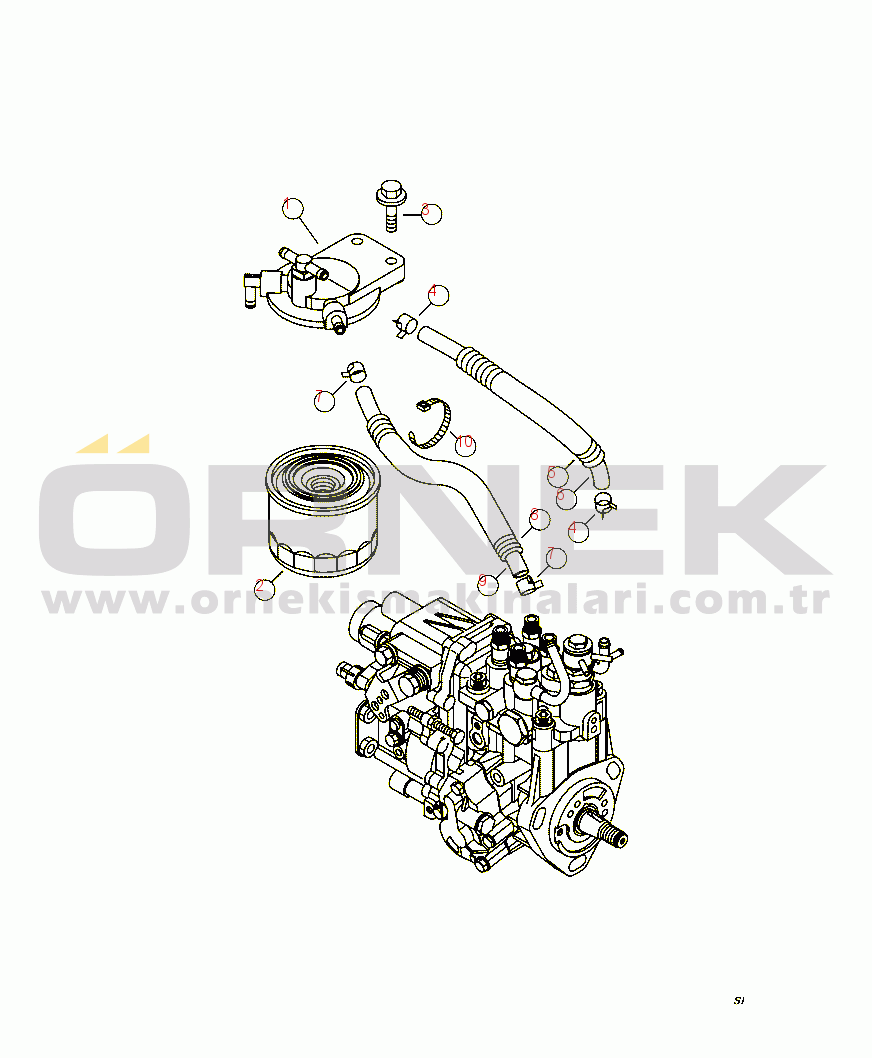 Komatsu SK815-5NA S/N A10001-UP A0027-0100 FUEL LINES