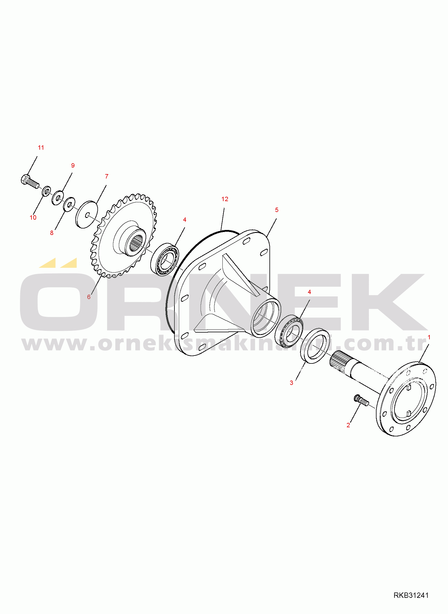 Komatsu SK815-5 S/N 37BF00902-UP REAR DRIVE SHAFT