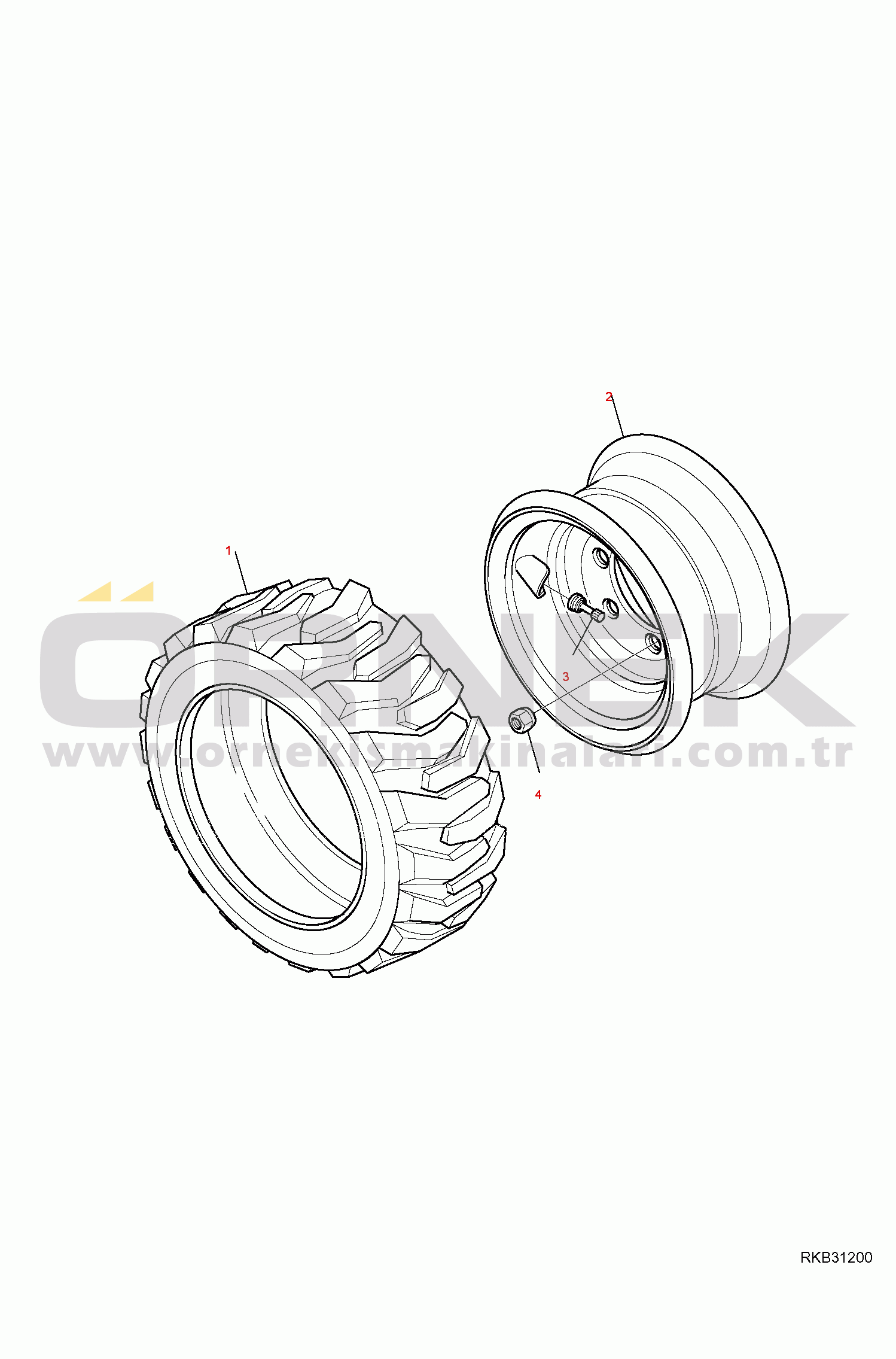 Komatsu SK815-5 S/N 37BF00902-UP WHEELS