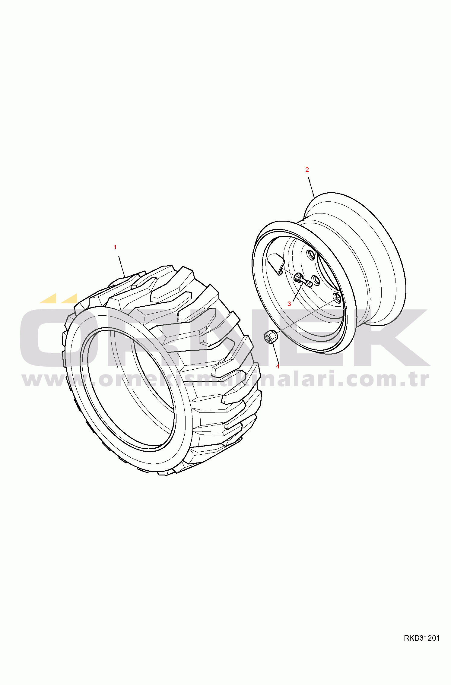Komatsu SK815-5 S/N 37BF00902-UP WHEELS (27-8.50 15.5)