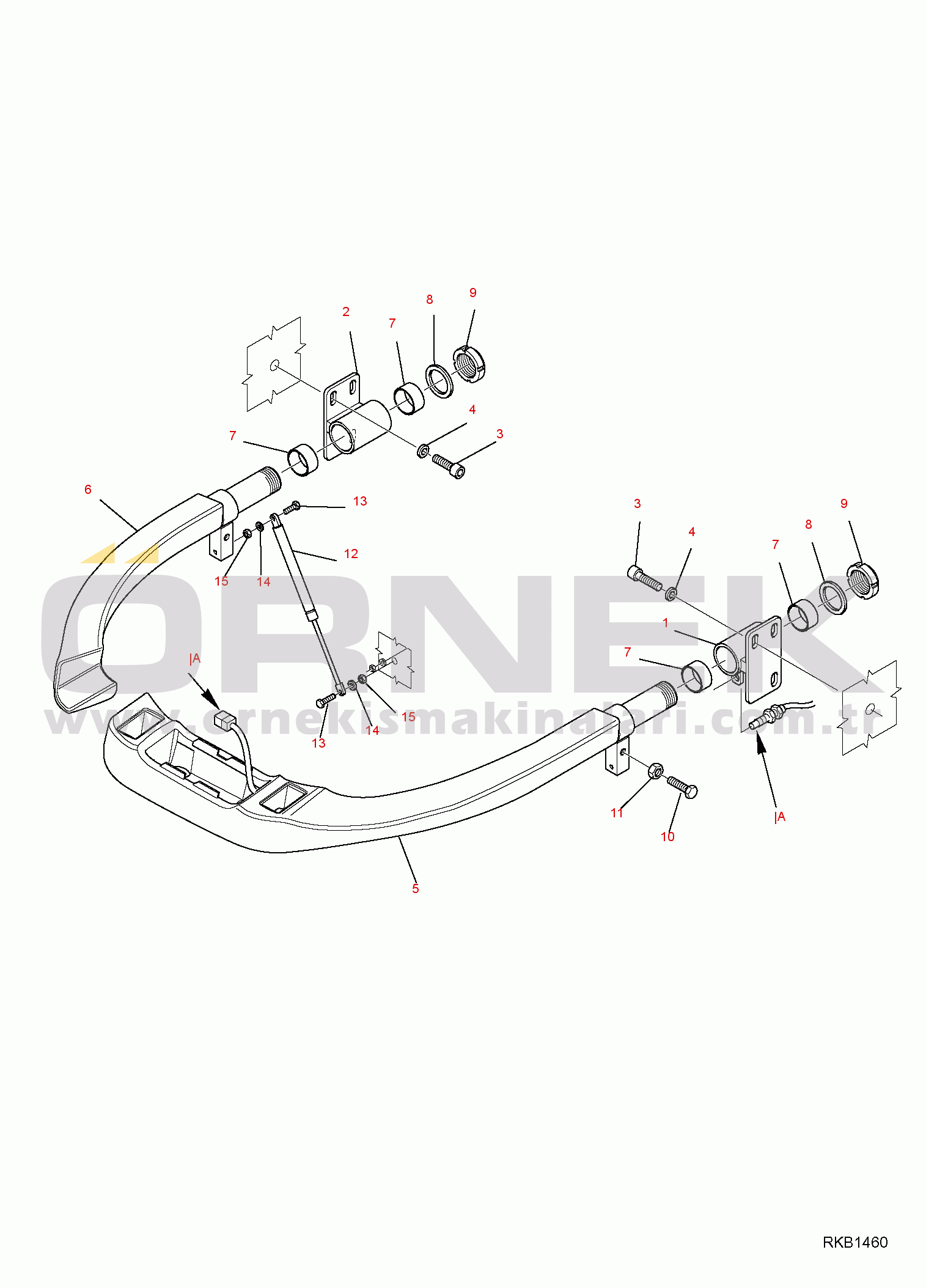 Komatsu SK815-5 S/N 37BF00902-UP SAFETY BARS