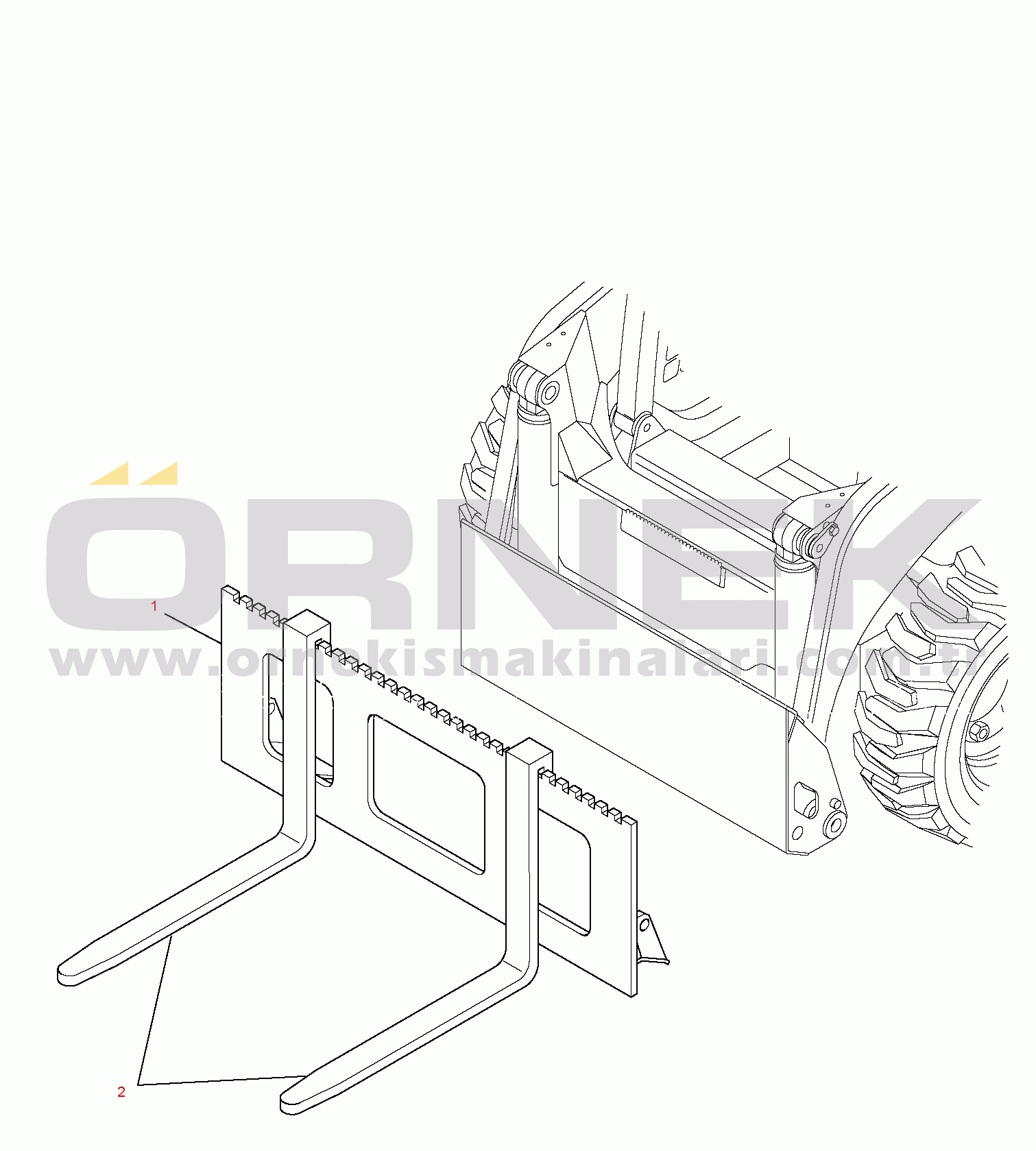 Komatsu SK818-5 S/N 37BF50003-UP FORK