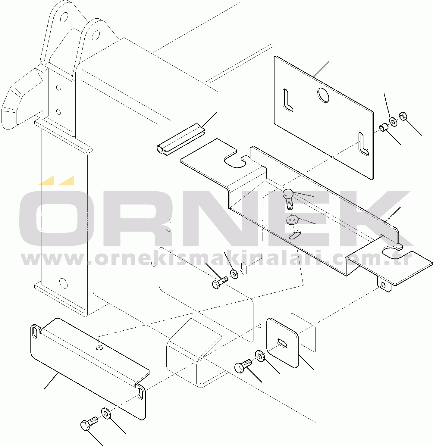 Komatsu HAND & FOOT CONTROLS SK820-5 turbo S/N 37BTF50003-UP FRONT FLOOR BOARD