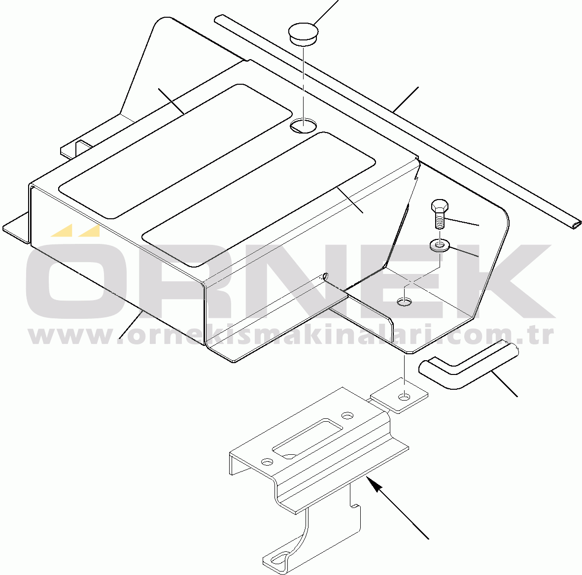 Komatsu HAND & FOOT CONTROLS SK820-5 turbo S/N 37BTF50003-UP CENTRAL FLOOR BOARD