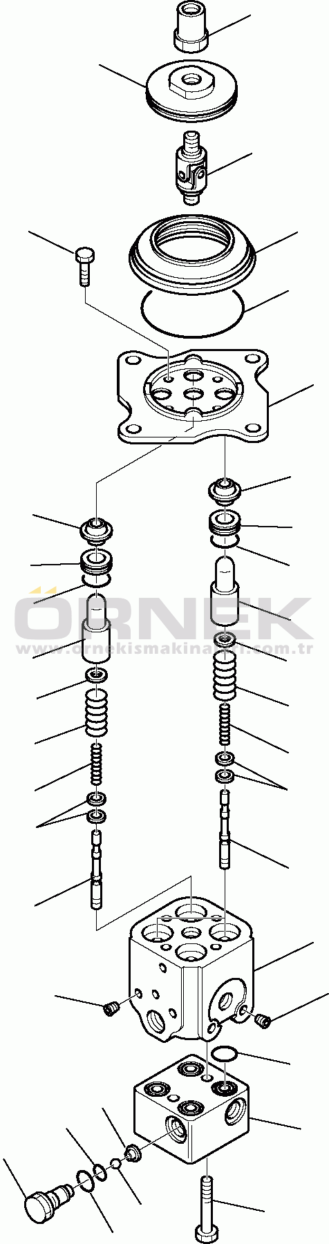 Komatsu HAND & FOOT CONTROLS SK820-5 turbo S/N 37BTF50003-UP PPC VALVE, TRANSLATION
