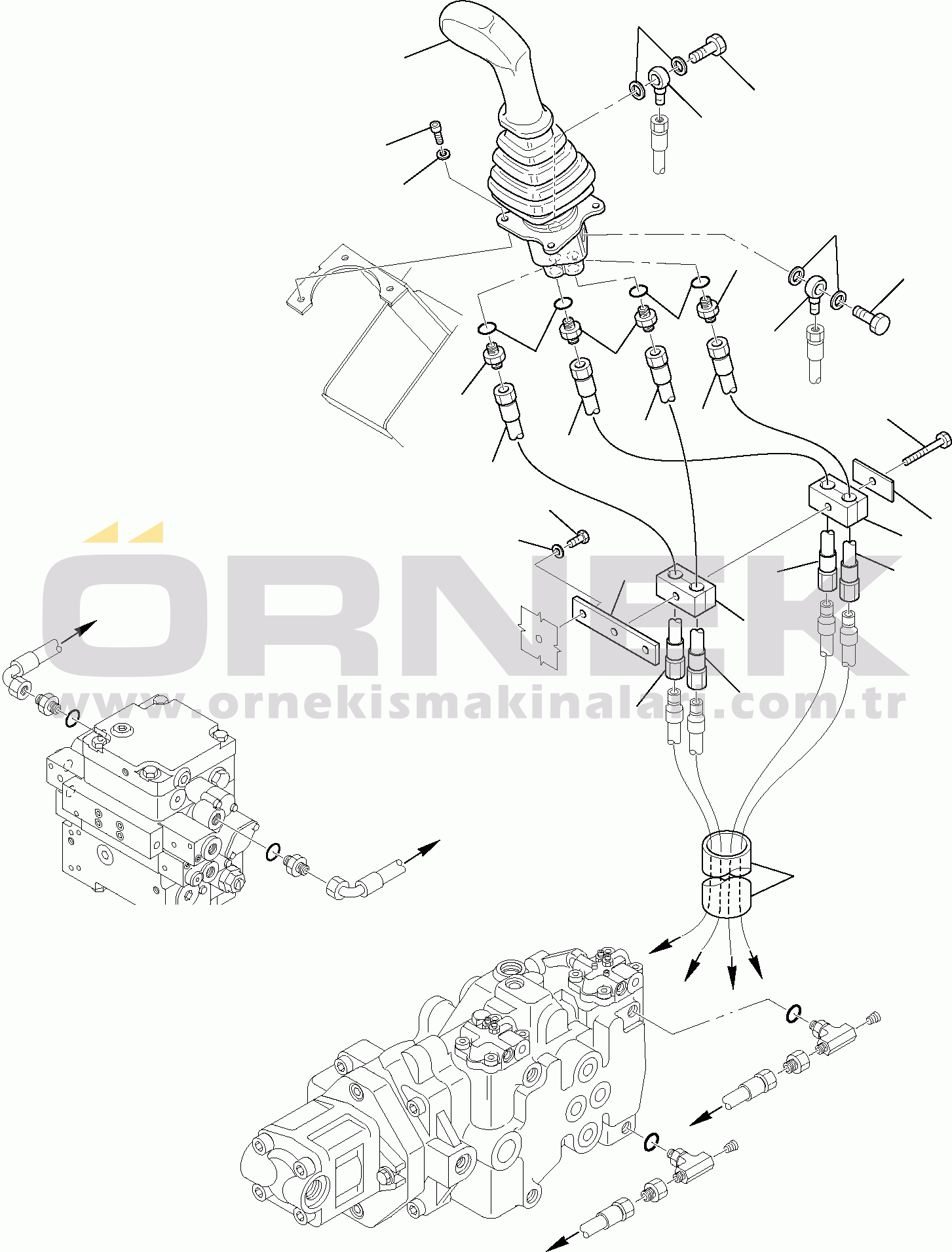 Komatsu HAND & FOOT CONTROLS SK820-5 turbo S/N 37BTF50003-UP R.H. SERVOCONTROL
