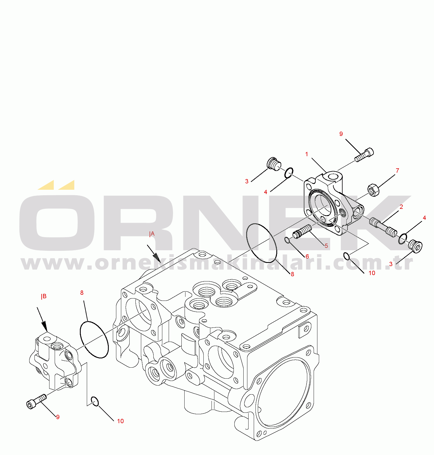 Komatsu SK820-5 turbo S/N 37BTF50003-UP HYDRAULIC PUMP (STANDARD) (4/12)