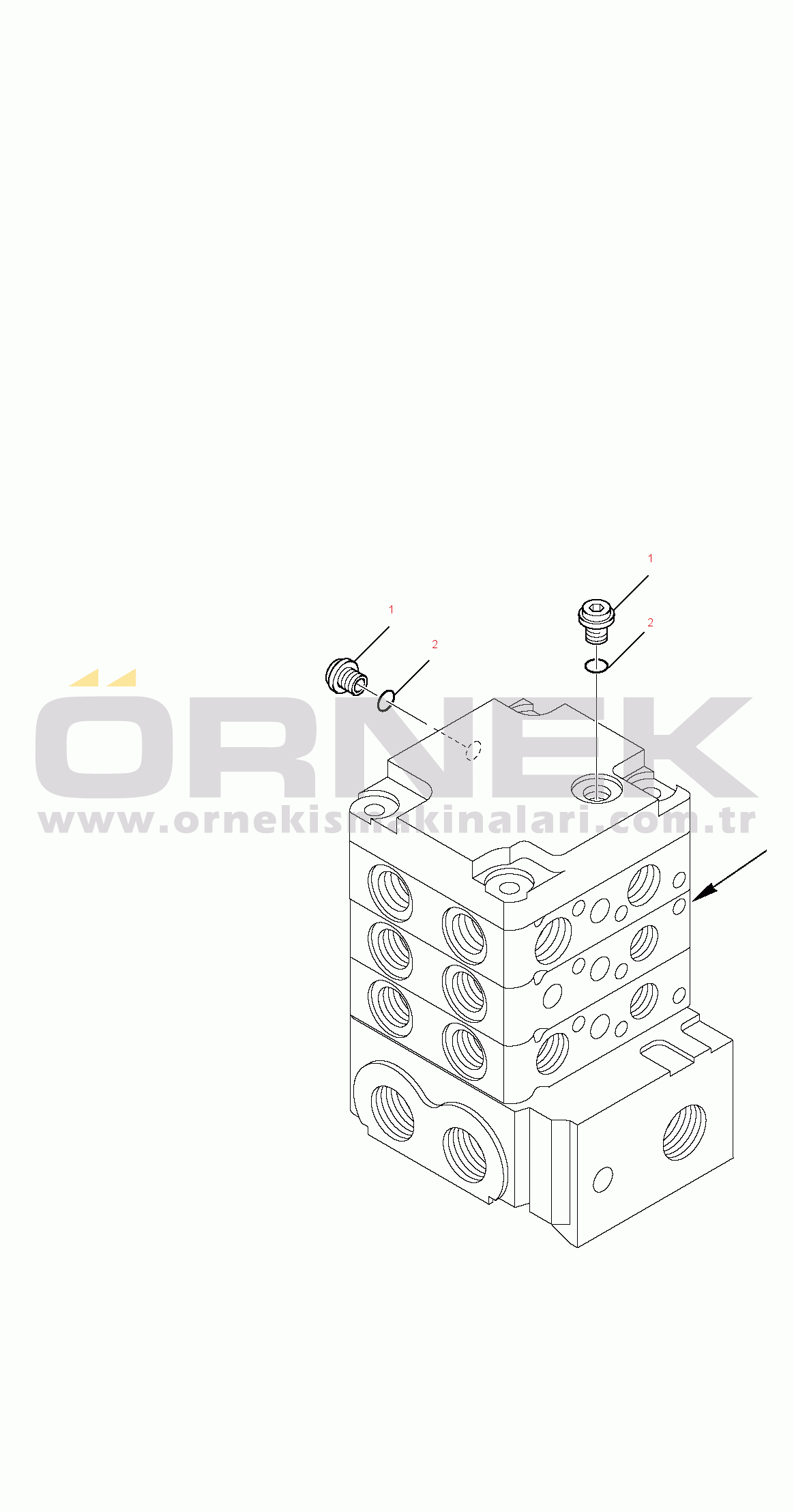 Komatsu SK820-5 turbo S/N 37BTF50003-UP CONTROL VALVE (STANDARD) (9/11)
