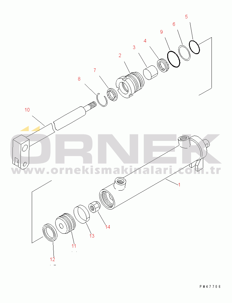Komatsu WA100-3-X S/N 60001-62999 MULTI COUPLER LOCK CYLINDER(#60001-)