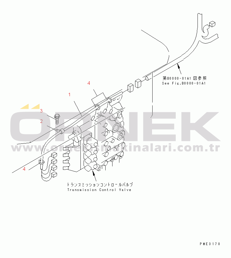 Komatsu WA100-3-HW S/N 63001-UP TRANSMISSION (TRANSMISSION HARNESS)