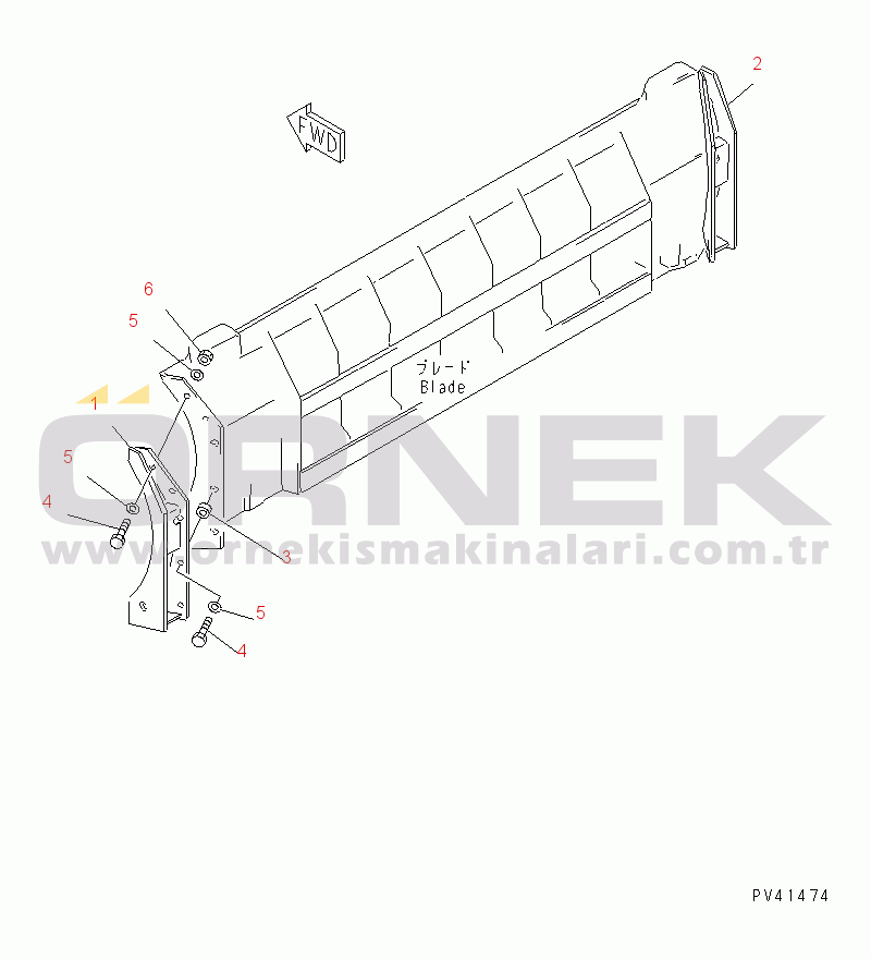 Komatsu WA100-3A-SW S/N 50001-52999 BLADE SIDE GUARD(#50001-)