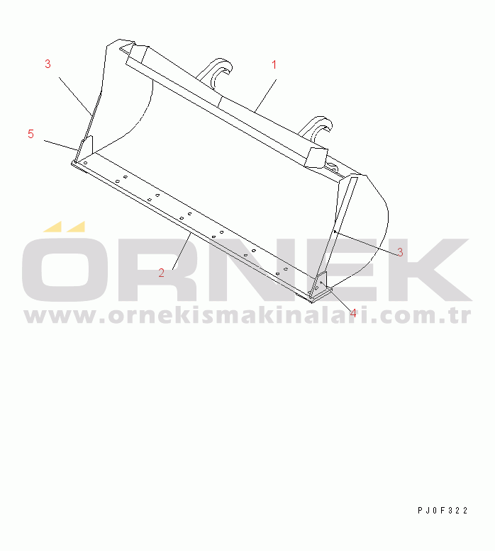 Komatsu WA100-3A S/N 53001-UP BUCKET¤ 1.4M3 (WITH B.O.C.¤ 1.5M3) (LIVESTOCK RAISING SPEC.) (TOKACHI SPECIAL)