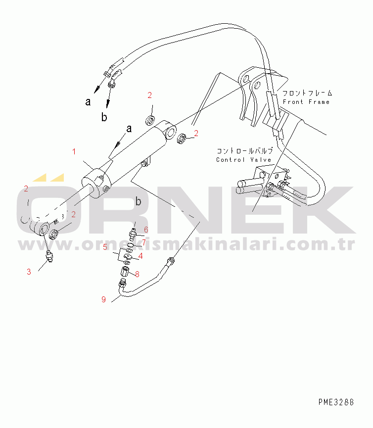 Komatsu WA100-3A S/N 53001-UP DUMP CYLINDER