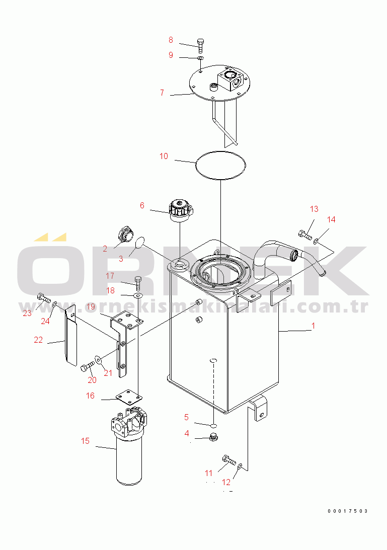 Komatsu WA100-5 S/N 70001-UP HYDRAULIC TANK