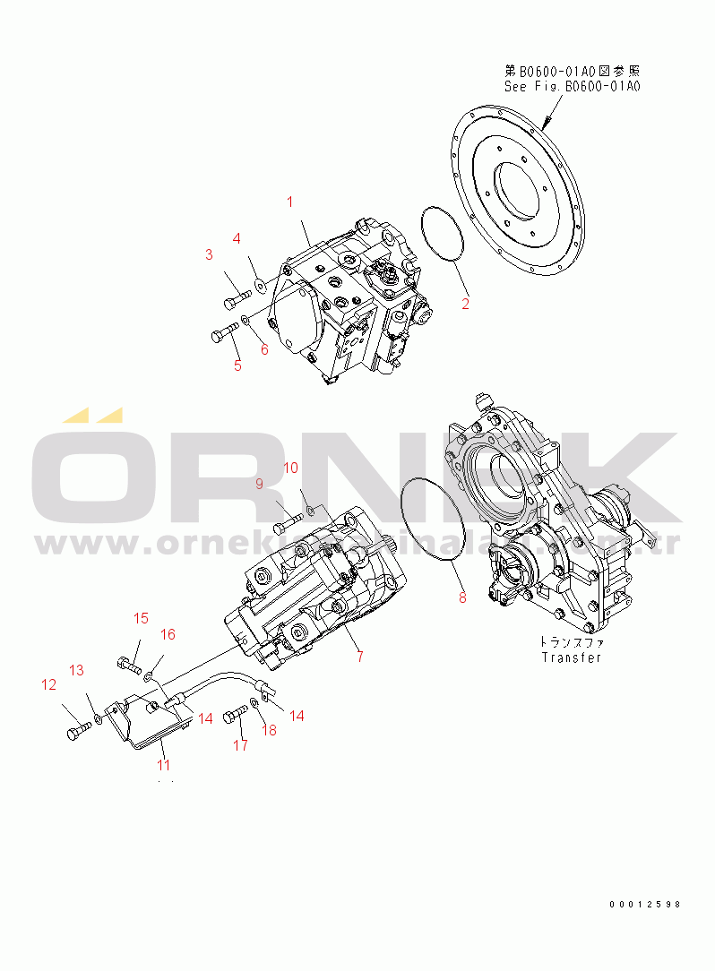 Komatsu WA100-5-TK S/N 70001-UP HST PUMP