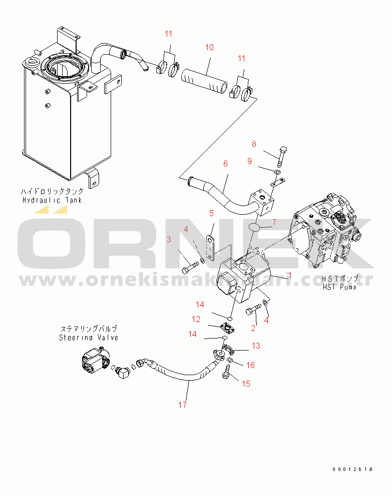 Komatsu WA100-5-TK S/N 70001-UP HYDRAULIC PUMP