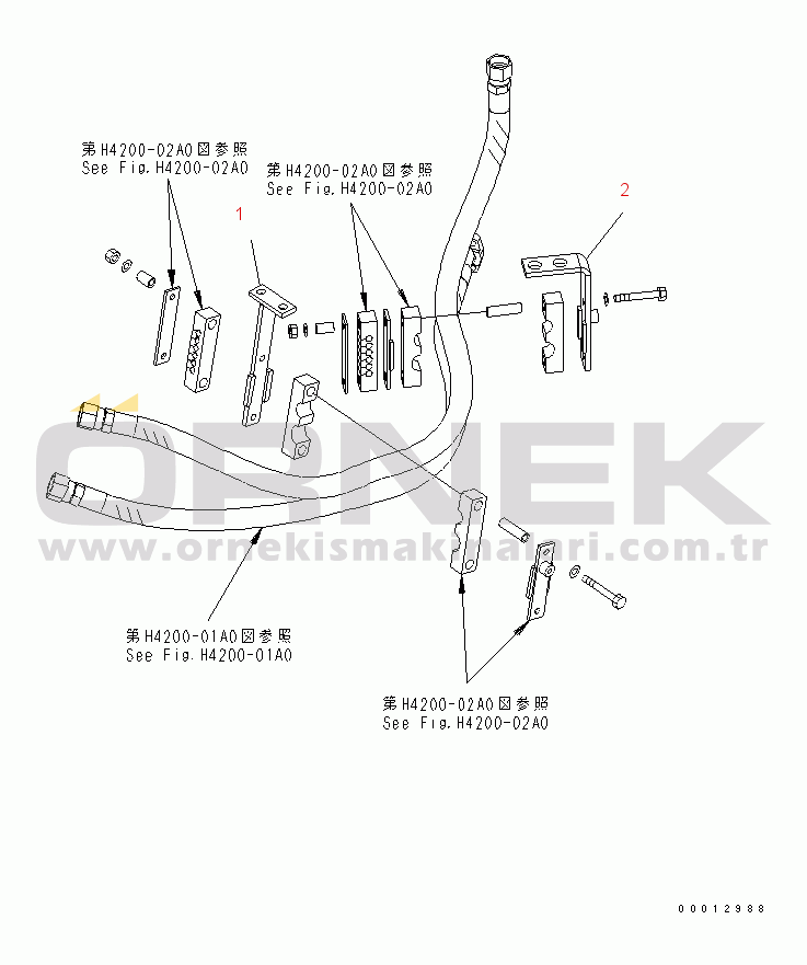 Komatsu WA100-5-TK S/N 70001-UP HYDRAULIC PIPING (PLATE)