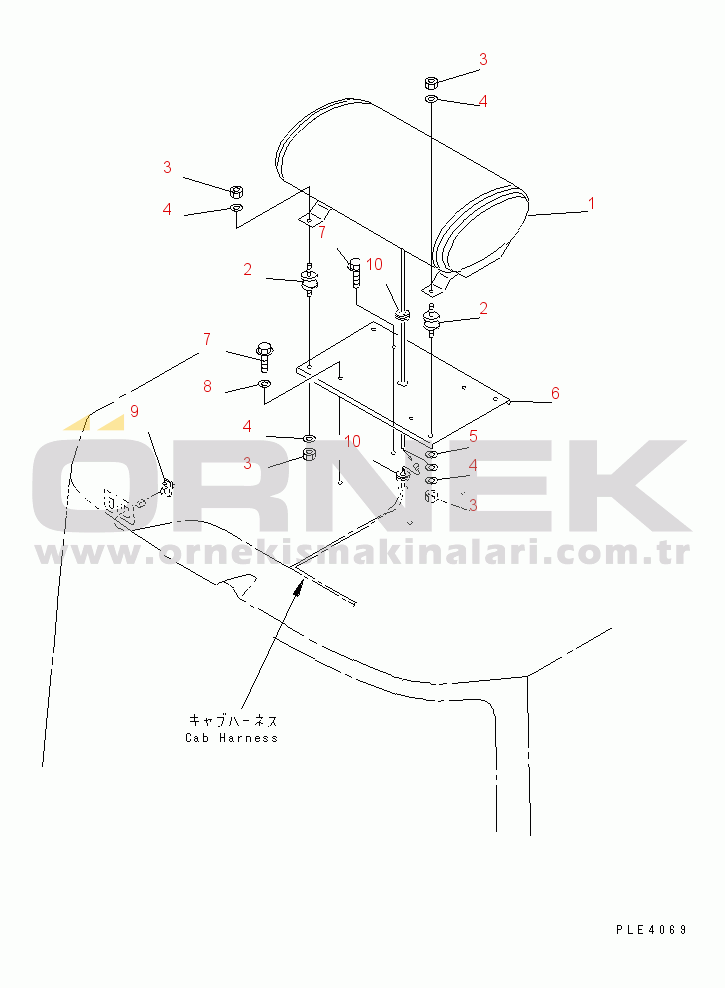 Komatsu WA100M-3-CB S/N 10001-UP BEACON LAMP