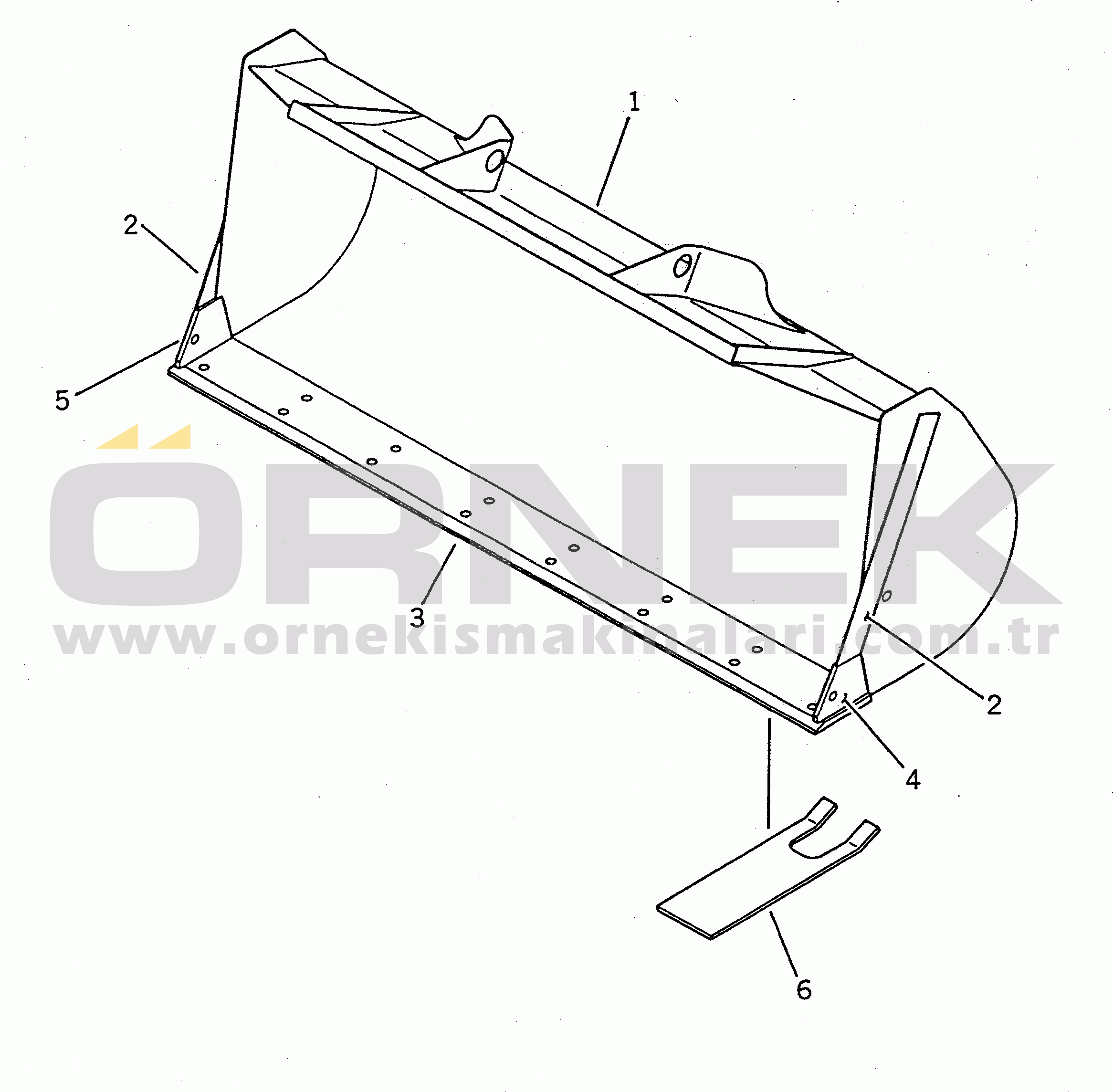 Komatsu WA100SSS-1 S/N 10001-UP LIGHT MATERIAL BUCKET 1.4M3