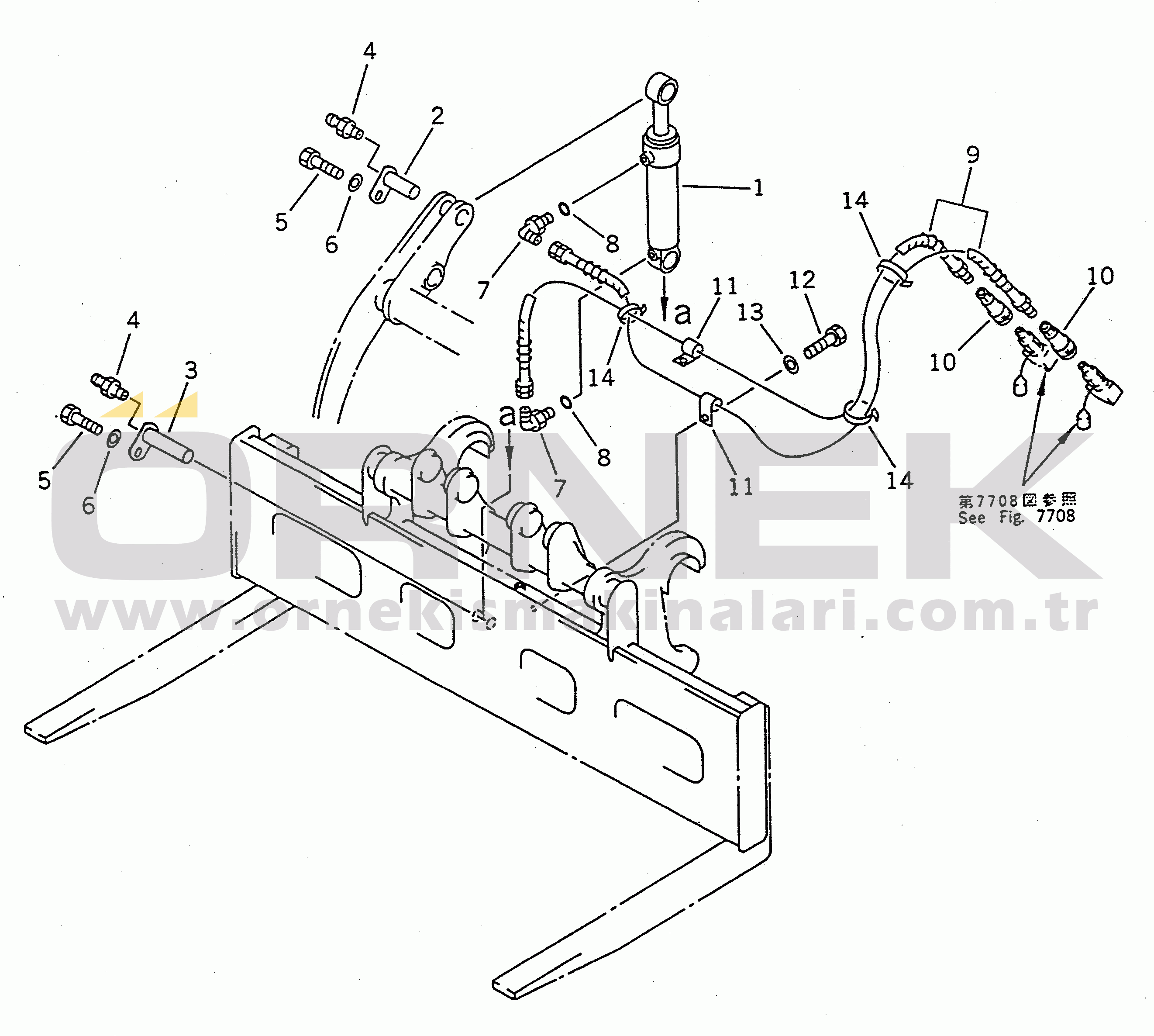 Komatsu WA100SSS-1 S/N 10001-UP LUMBER GRAPPLE PIPING (FOR MULTI COUPLER)